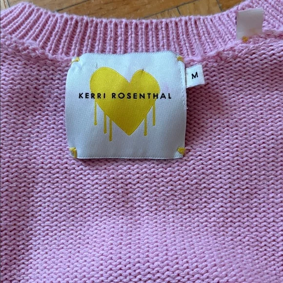 Kerri Rosenthal Pink Heart Knit Sweater - - Picture 15 of 16